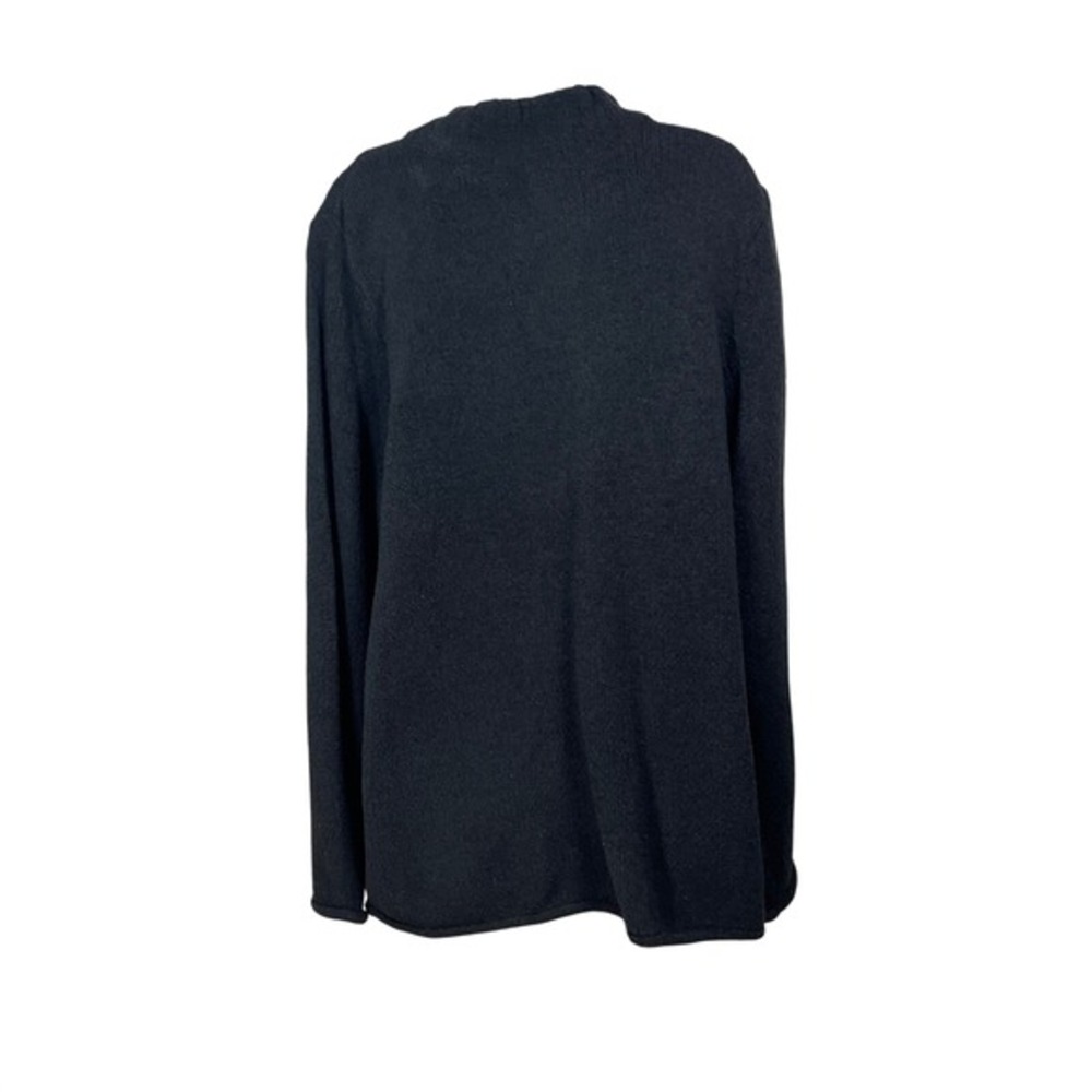 JK Intimates Womens 1X Black Quarter Zip Pullover Sweater fleece‎ cozy